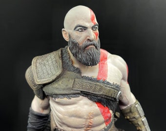 Personnage de Kratos de God of War : figurine de collection imprimée et peinte à la main en 3D.