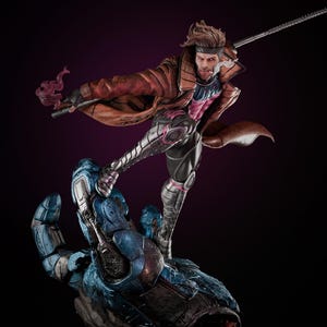 Figura de batalla de Gambit: regalo único de mutante pintado a mano