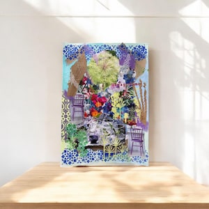 Boho garden mixed media collage