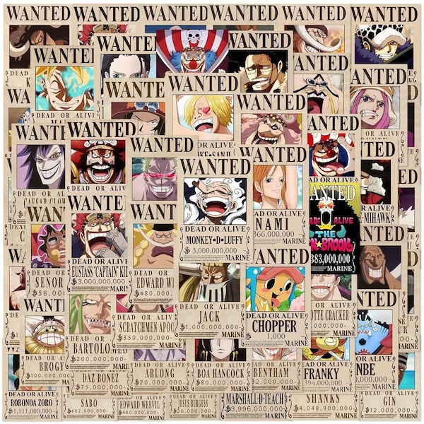 One Piece Wanted Posters - Etsy