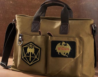 Personalized DND Class Bag of Holding, TTRPG Travel Bag, Large Capacity Backpack for TTRPG Handbook, Character Sheets, Tokens and Computer