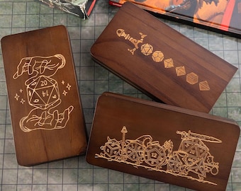Personalized DND Dice Box with Dice Tray and Magnetic Spell Slot Tracker, DND Gifts, Dungeons and Dragons Gift