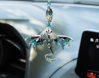 Soaring Dragon Car Accessories for Rearview Mirror, Rear View Mirror Car Charm, Dragon Car Charm, Gifts for Dungeon Master