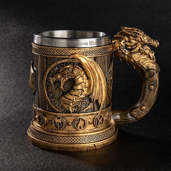 Dungeon Master Tankard, DND Mug, Trophy, Gifts For DM, DND Tankard, Drinking Mug, Dragon Mug, Dragon Cup, Dragon Mug, 20oz/600ml