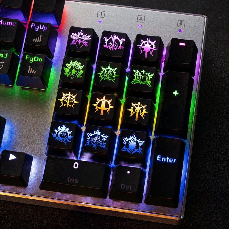 DND Class Keycap Set, Baldurs Gate Keycap Set, Artisan Keycaps, Custom ...