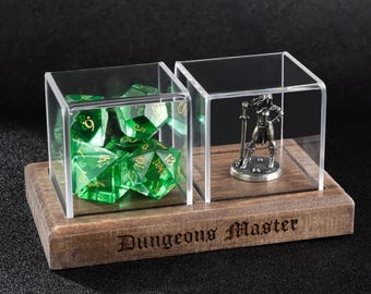 Custom DND Character and Dice Display Vaults/Tombs, Miniature Display Case, Dice Display Stand, Dice Holder
