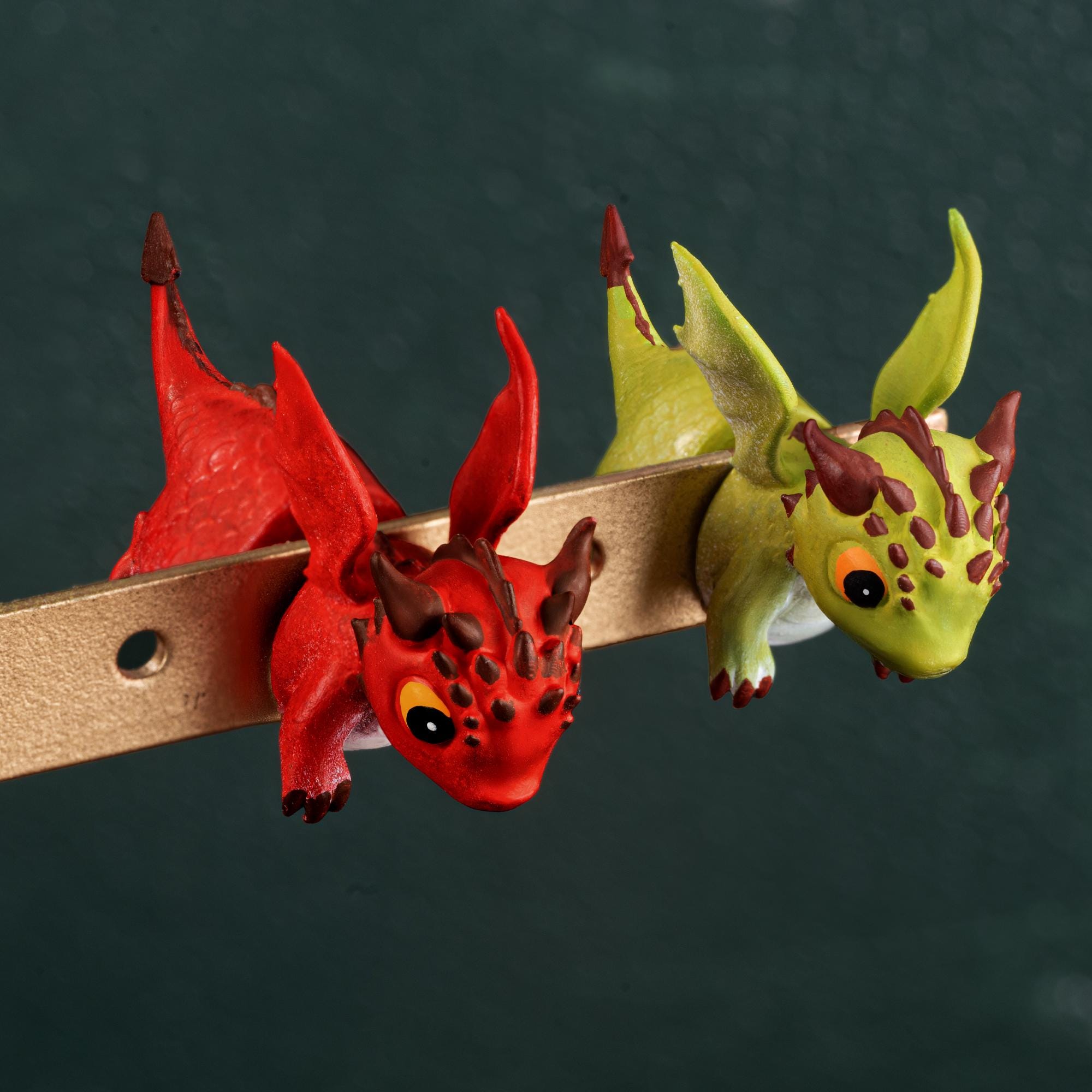 3D Printed DND Baby Dragon Resin Earrings, Hand Painted Baby Dragon Earrings, Hypoallergenic Ear Wires, a Pair of Earrings, Dragon Gift
