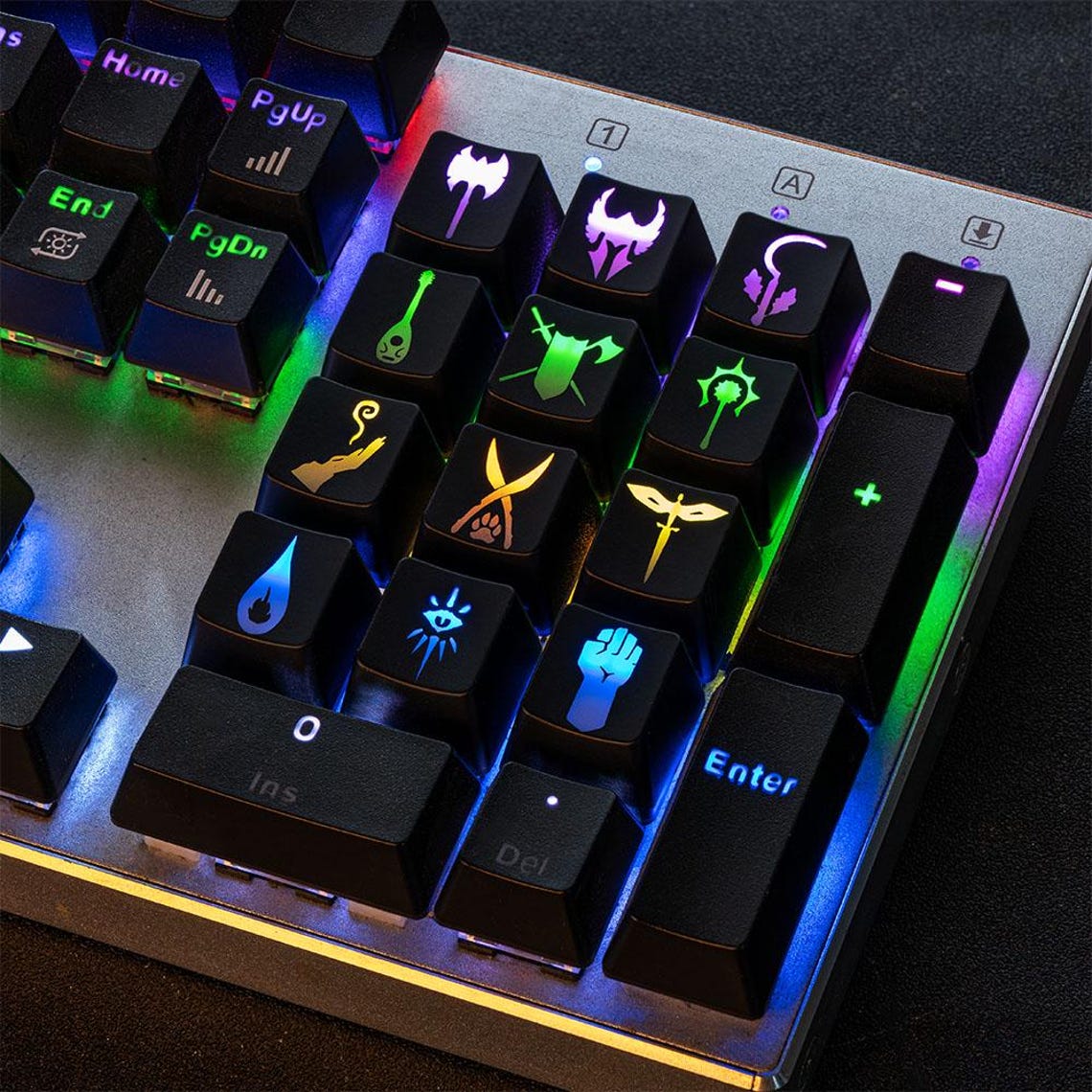 DND Class Keycap Set, Baldurs Gate Keycap Set, Artisan Keycaps, Custom ...