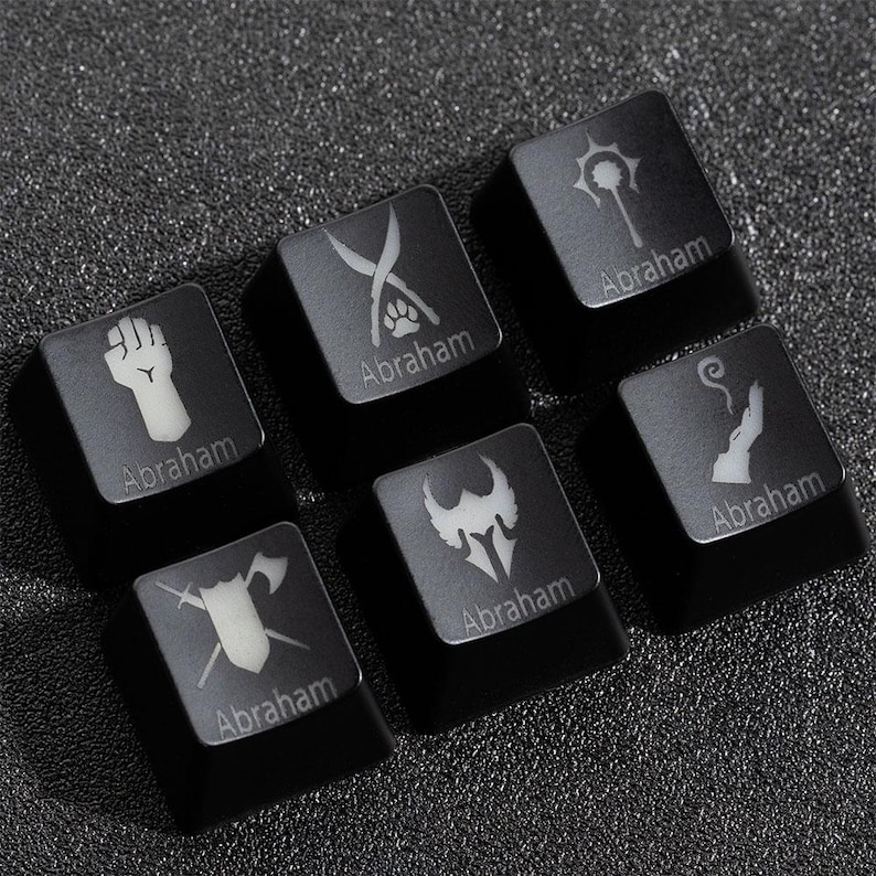 DND Class Keycap Set, Baldurs Gate Keycap Set, Artisan Keycaps, Custom ...