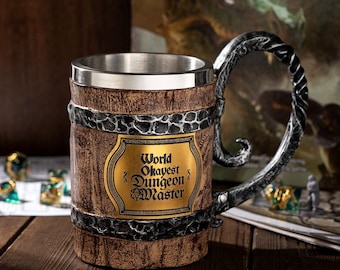 Custom DND Mug, Custom Name Beer Mug, Beer Tankard, Drinking Mug, Stainless Steel Mug, Dungeon Master Mug, Mug, Engraved Tankard, DND Gift
