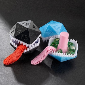 3D Printed Mimic Dice Storage Box, Mimic Character Dice Box, Dice Holder, Dice Vault, Dice Jail, Dice Storage Case, Table Decoration