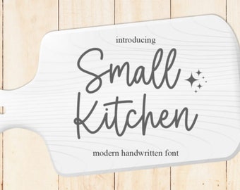 Small Kitchen Font, Monoline Font, Handwritten Fonts, Bold Fonts, Wedding Fonts, Country Fonts, Fonts for Cricut, Procreate Fonts