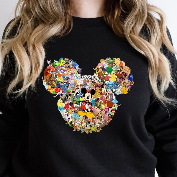 Mickey and Friends Shirt, All Disney Characters Inside Mickey Head T-Shirt, Mickey Mouse Shirt, Disney Fan Gift Shirt, Disneyland Trip Shirt