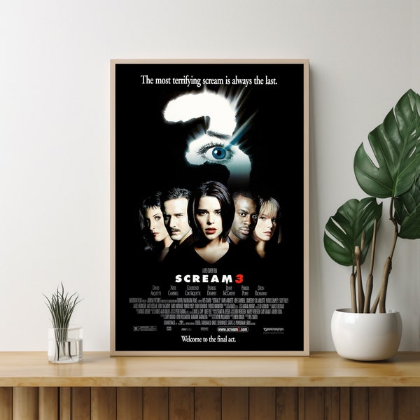 Scream 3 poster,Gift for Friends,Unique Wall Art,Custom Movie Poster,Movie Art,Room Decoration,Personalized Poster