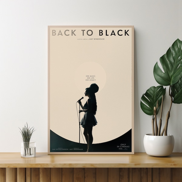 Back to Black poster,Gift for Friends,Unique Wall Art,Custom Movie Poster,Movie Art,Room Decoration,Personalized Poster
