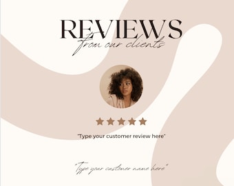 Editable Customer Review Flyer: DIY Testimonial Template (Canva)