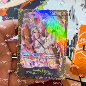 Bonney Custom Leader PURPLE CHAMPIONSHIP  - Green OP07 - Holographic Handmade - Custom Proxy OPTCG