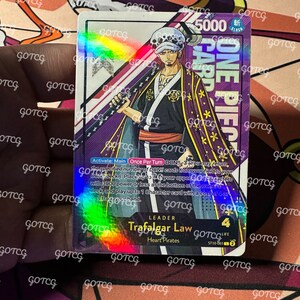 Gesetz Benutzerdefinierte Anführer CHAMPIONschalen - Rot Lila ST10 - Holographisch Handgemacht - Benutzerdefinierte Proxy OPTCG