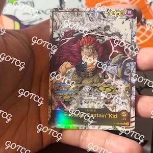 Eustass Kid Custom Leader Manga - Rouge violet ST10 - Holographique fait main - Proxy personnalisé OPTCG