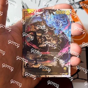 Kaido Custom Leader Manga - Bleu violet OP01 - Holographique fait main - Proxy personnalisé OPTCG