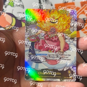 Manga Linlin Big Mom Custom Leader - Amarillo ST07 - Holográfica hecha a mano - Proxy personalizado OPTCG