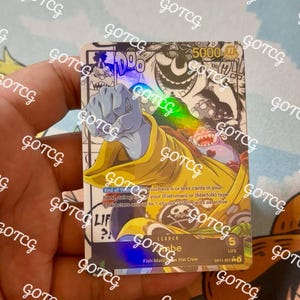 Manga Jinbe Custom Leader - Vert OP11 - Holographique fait main - Proxy personnalisé OPTCG