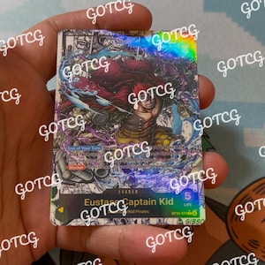 Eustass Kid Custom Leader Manga - Jaune OP10 - Holographique fait main - Proxy personnalisé OPTCG