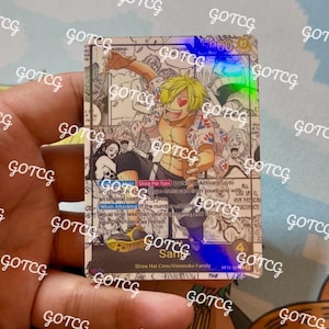 Sanji Custom Leader Manga - bleu violet OP12 - holographique fait main - proxy personnalisé OPTCG