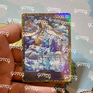 Kuzan Custom Leader Purple Championship - blauw OP12 - holografisch handgemaakt - aangepaste proxy