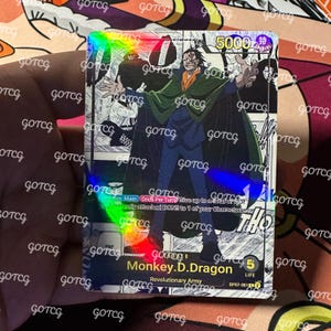 Dragon personnalisé leader manga - rouge OP07 - holographique fait main - proxy personnalisé OPTCG