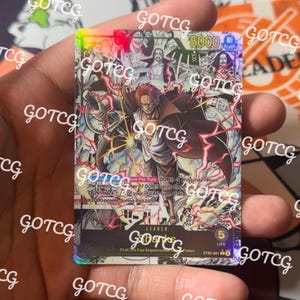 Manga de chef de file personnalisé Shanks - violet ST05 - holographique fait main - proxy personnalisé OPTCG