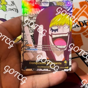 Rosinante Custom Leader Manga - Vert bleu OP05 - Holographique fait main - Proxy personnalisé OPTCG