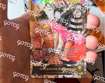 Doflamingo Doffy Custom Leader Manga - Blue OP01 - Holographic Handmade - Custom Proxy OPTCG