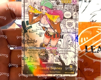 Líder personalizado Bonney - Verde OP07 - Holográfico hecho a mano - Proxy personalizado OPTCG