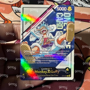Luffy Custom Leader Manga - Noir jaune ST13 - Holographique fait main - Proxy OPTCG personnalisé - Championnat