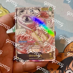 Shirahoshi Custom Leader Manga - Vert jaune OP11 - Holographique fait main - Proxy personnalisé OPTCG