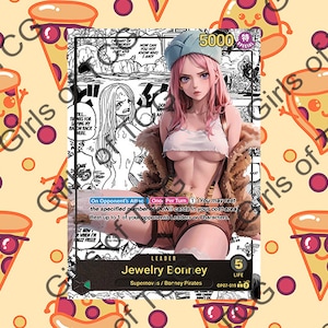 Bonney Custom Leader Waifu - Vert jaune - Holographique fait main - Proxy personnalisé OPTCG
