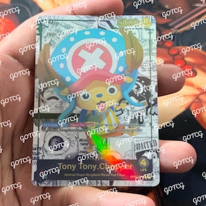 Tony Chopper Custom Leader Manga - Rouge vert OP08 - Holographique fait main - Proxy personnalisé OPTCG