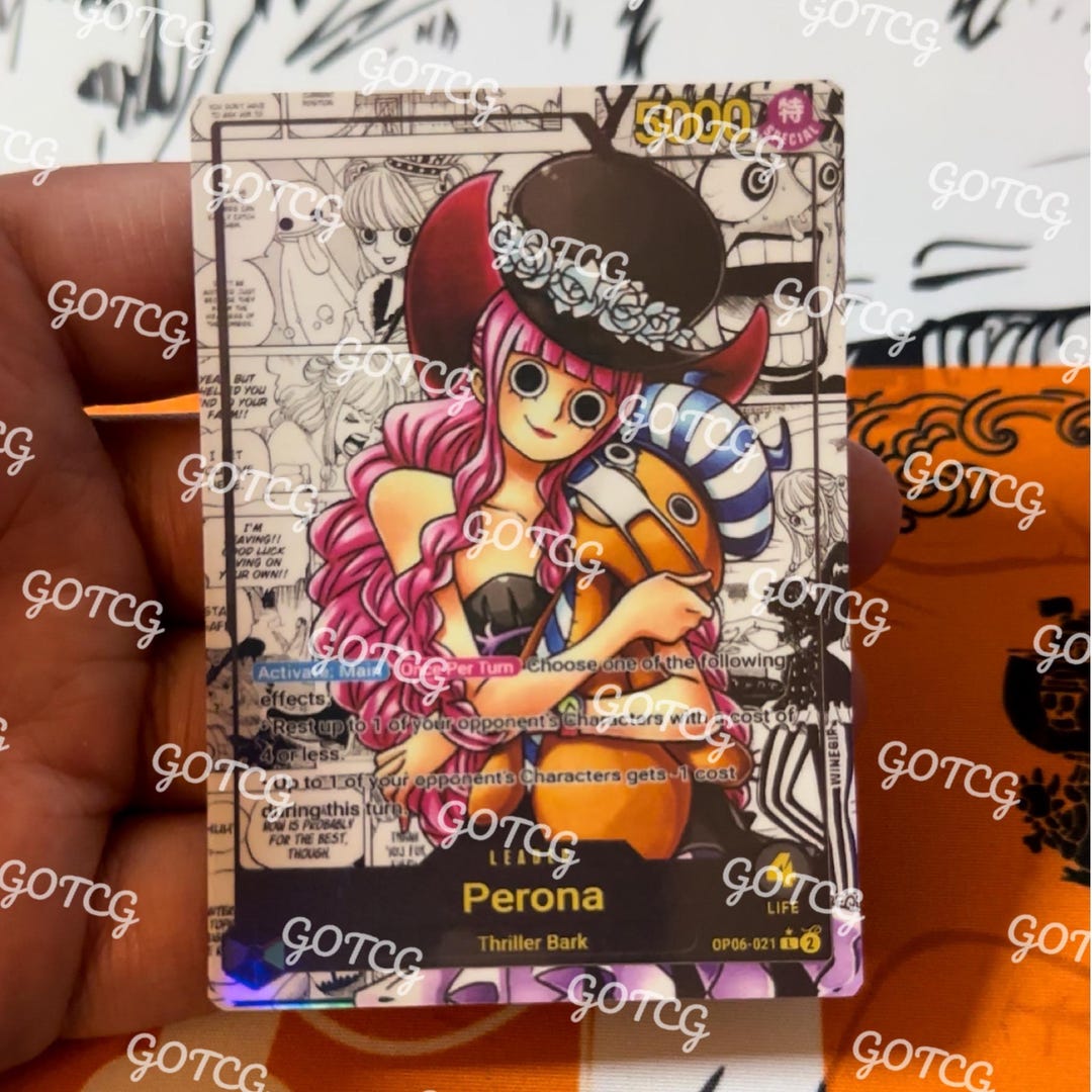 Perona Custom Leader Manga - Green Black OP06 - Holographic