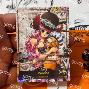 Perona Custom Leiter Manga - Grün Schwarz OP06 - Holographisch Handgemacht - Custom Proxy OPTCG