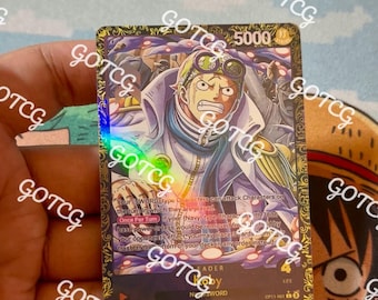 Koby Custom Anführer Purple Cup - Rot Schwarz OP11 - Holographisch Handgemacht - Custom Proxy OPTCG