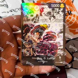 Luffy Custom Leader Manga - noir ST08 - holographique fait main - proxy personnalisé OPTCG