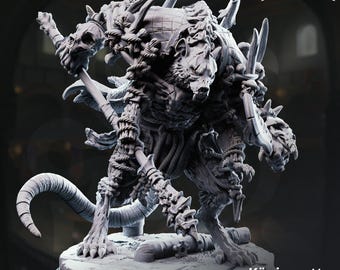 Konigsratte Le Roi des rats | DM Stash « Bienvenue dans l'arène » | Centre de table en résine 16 carats | Grand boss monstrueux D&D