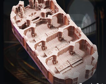 Réfectoire des fondateurs de l'Arcane University | Ensemble de terrain DM Stash Grand Academy | Scatter Props de construction et de résine FDM | RPG de table 28 mm 32 mm