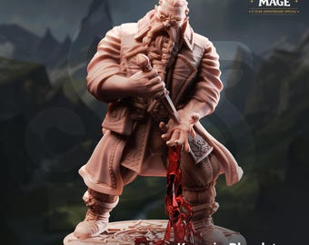 Korgrin Bloodstone | Haemomancer | DM Stash | Resin Vampire Miniature | Blood Mage, Warlock, Wizard | D&D, Pathfinder