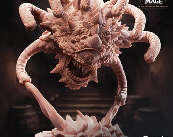 Aberrant Observer Miniature | 16K Resin Beholder Boss for D&D, Pathfinder