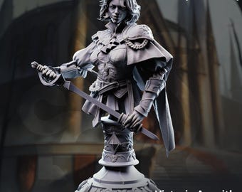Victoria Asquith Lady Duellist Bust | DM Stash 16K Resin Display Model