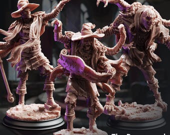 Miniatures de sorcier maudit de la brûlure des dragons | Arcane University TTRPG D&D (32 mm/75 mm)