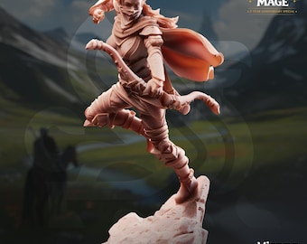 Virana Devil Hunter Miniature | 16K Resin RPG Character, Ranger, Assassin