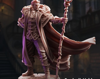 Frederik Vahlen Professeur Mini | DM Stash Arcane University | Savant fou, sorcier, alchimiste, miniature | 32 mm Gaming Échelle d'affichage 75 mm